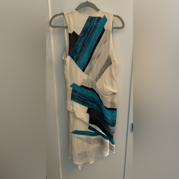 Helmut Lang 100% Silk Handkerchief Hem Mini Dress size 6 - Picture 5 of 6